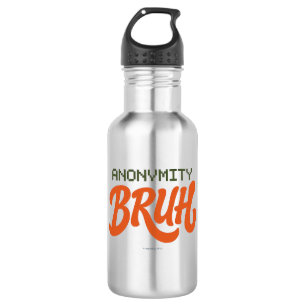 Anonymity Bruh Logo - Wasserflasche