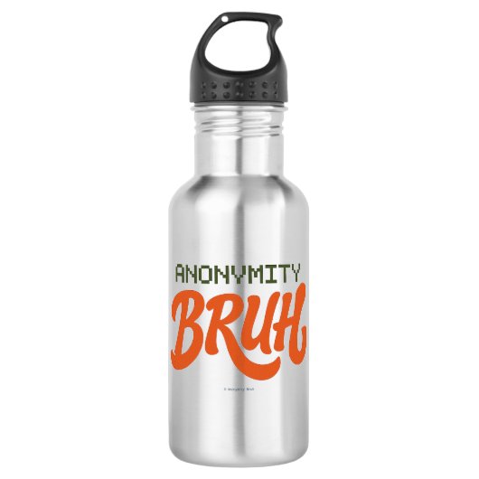 Anonymity Bruh Logo - Water Bottle Edelstahlflasche (Vorderseite)