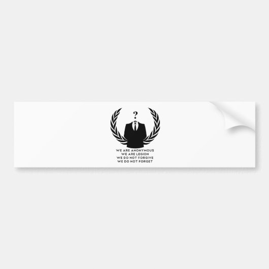 Anonymous Autoaufkleber (Vorne)