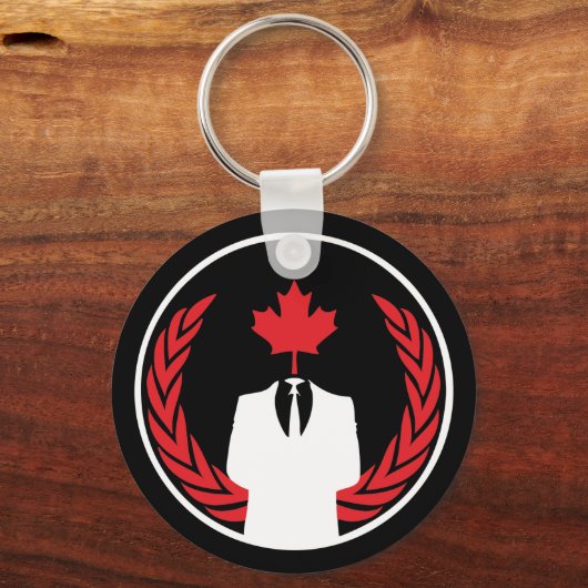 Anonymous Canada Black Schlüsselanhänger (Vorderseite)