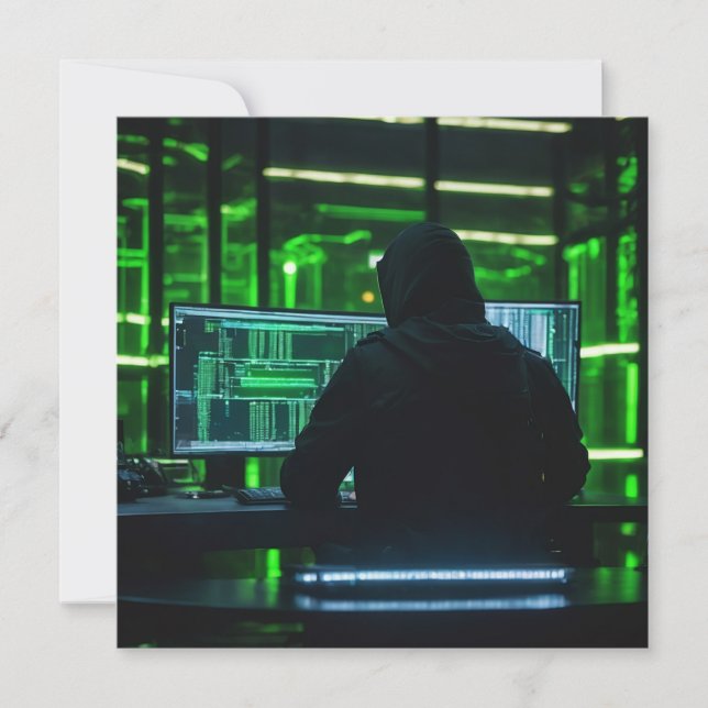Anonymous Coding Hacker Postcard (Vorderseite)