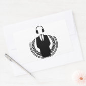 Anonymous DJ Rechteckiger Aufkleber (Umschlag)