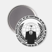 anonymous logo with slogan magnet (Vorderseite/Rückseite)