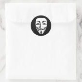 ANONYMOUS mask Runder Aufkleber (Tasche)