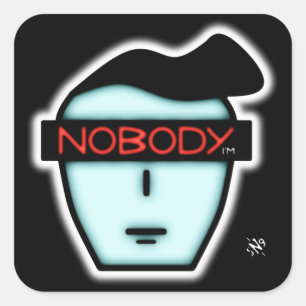 Anonymous nobody's face v1.1 quadratischer aufkleber
