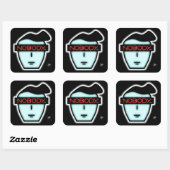 Anonymous nobody's face v1.1 quadratischer aufkleber (Blatt)