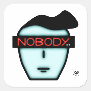 Anonymous nobody's face v1 quadratischer aufkleber