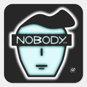 Anonymous nobody's face v2.1 quadratischer aufkleber