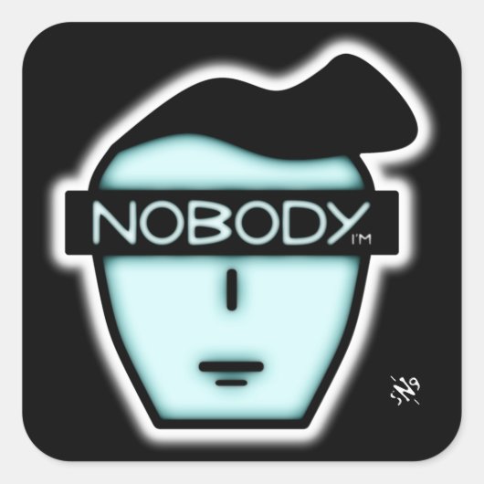Anonymous nobody's face v2.1 quadratischer aufkleber (Vorderseite)