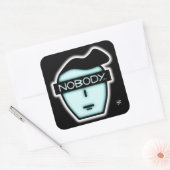 Anonymous nobody's face v2.1 quadratischer aufkleber (Umschlag)