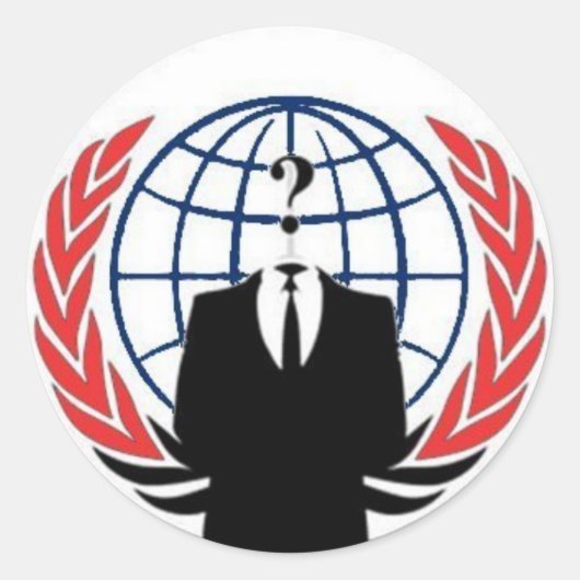 #anonymous ops runder aufkleber (Vorderseite)