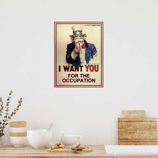 Anonymous Sam Will dich für den Beruf Poster (Küche)