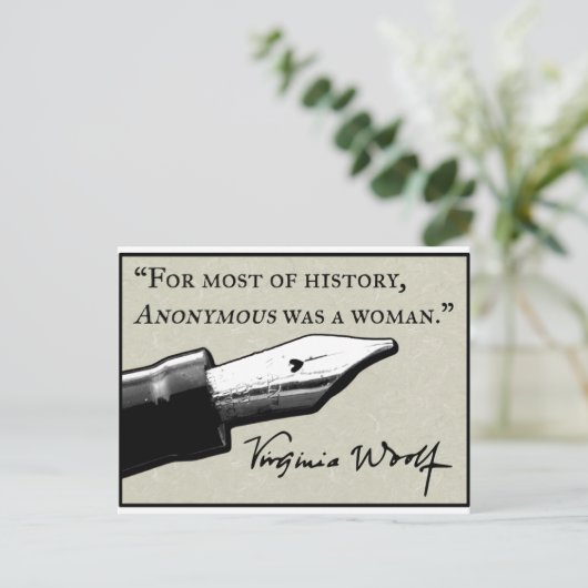 Anonymous war eine Frau Postkarte (Stehend Vorderseite)