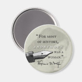 Anonymous war eine Frau ~ Virginia Woolf Zitat Zir Magnet (Vorderseite/Rückseite)