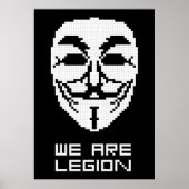 Anonymous Wir sind Legion Pixel Art Poster (Vorne)