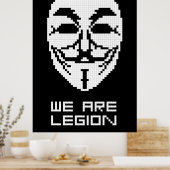 Anonymous Wir sind Legion Pixel Art Poster (Küche)