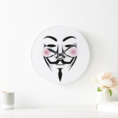 anonymus mask vendetta hacker cyber internet hackt große wanduhr (Zuhause)