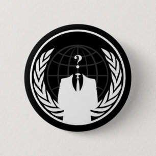 Anonywear schwarzes Abzeichen Button