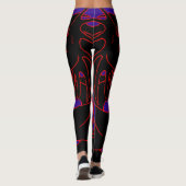Anopurodon Double Dragon Black Lila Leggings (Rückseite)