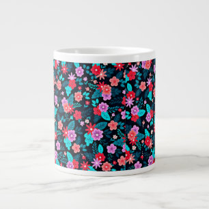 Anordnung der Ditsy Floral Hintergrund- Jumbo-Tasse