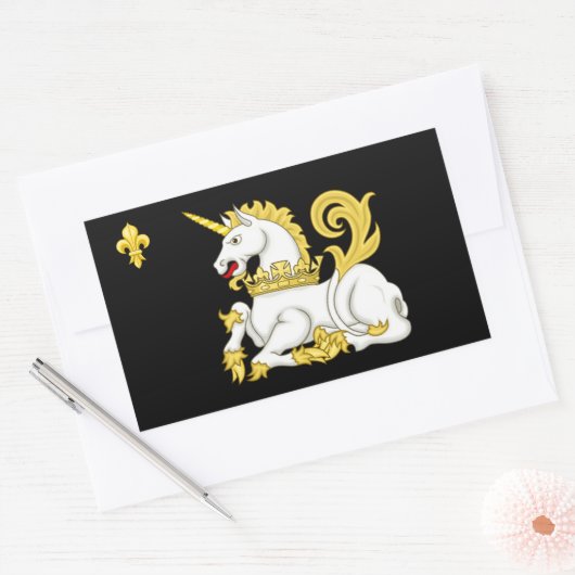 Anordnung der Einhornflagge Rechteckiger Aufkleber (Umschlag)