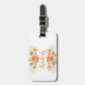 Anordnung der Orangen- und Gelbblumen Gepäckanhänger (Vorderseite vertikal)