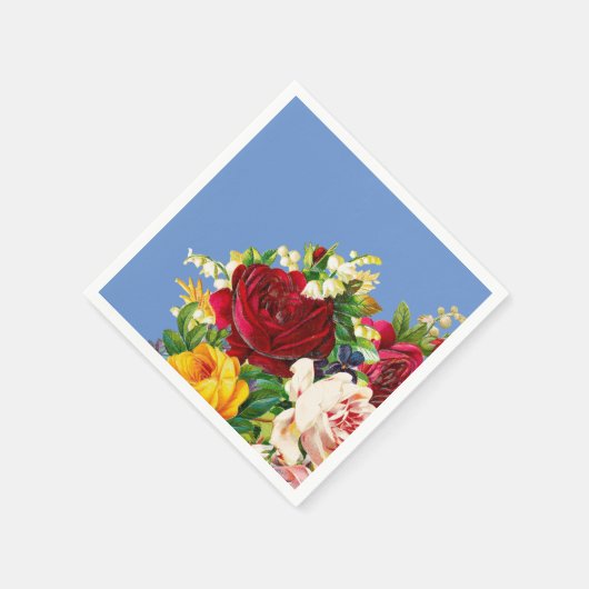 Anordnung der Rosa und Gelben Rosen Serviette (Ecke)