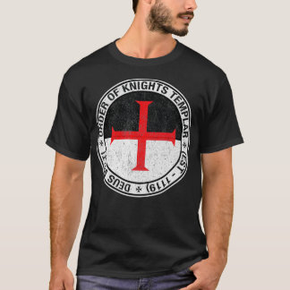 Anordnung der Tempelflagge Sigil Deus Vult T-Shirt
