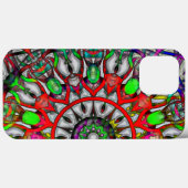 Anormale rote grüne farbige Kaleidoskop mandala Case-Mate iPhone Hülle (Rückseite (Horizontal))