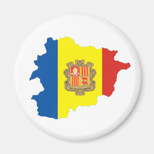 Anorra-Landesflagge-Symbol für Silhouette Magnet