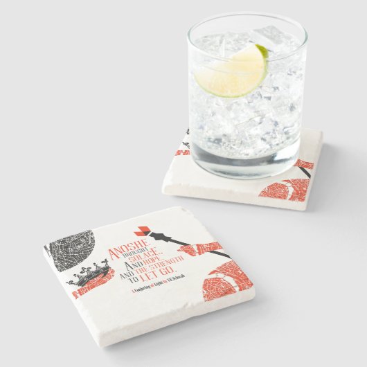 Anoshe MarmorUntersetzer Steinuntersetzer (Seitenansicht)