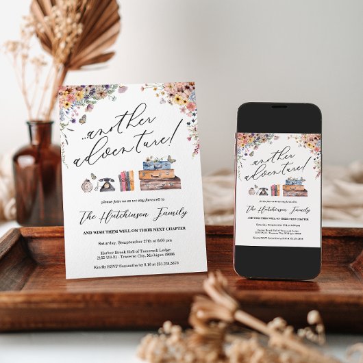 Another Adventure Going Away Party Invitation Einladung