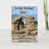 Another Birthday? Card with Paphos ancient ruins Karte (Vorderseite)