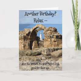 Another Birthday?  Card with Paphos ancient ruins Karte