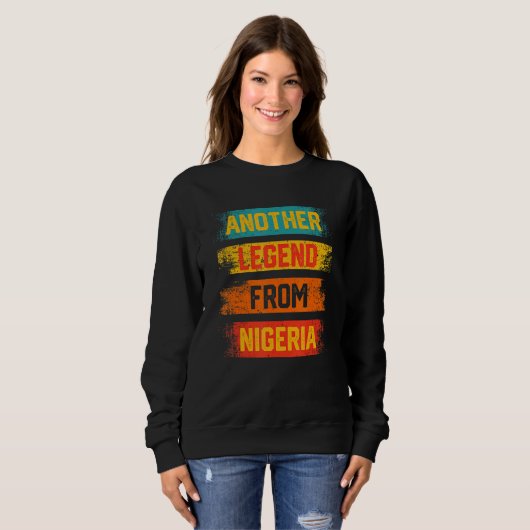 Another Legend from Nigeria Distressed Patriotic N Sweatshirt (Vorne ganz)