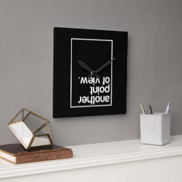 Another point of view quadratische wanduhr