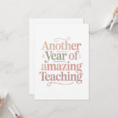 Another Year of Amazing Teaching Karte (Vorderseite/Rückseite Beispiel)