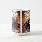 Another Year Stronger! Superhero New Year Design w Kaffeetasse (Mittel)