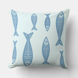 Anouke Küstenfisch / Fjord Blau Kissen