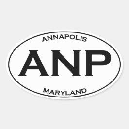 ANP - Annapolis Maryland Ovaler Aufkleber