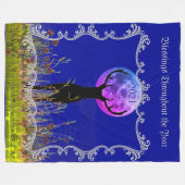 Anpassbar (2022) Hirsche im Mondschein Fleecedecke (Vorderseite (Horizontal))