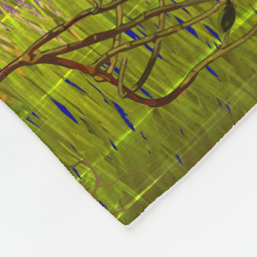 Anpassbar (2022) Hirsche im Mondschein Fleecedecke (Ecke)