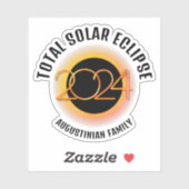 Anpassbar 2024 INSGESAMT SOLAR ECLIPSE Aufkleber (Blatt)