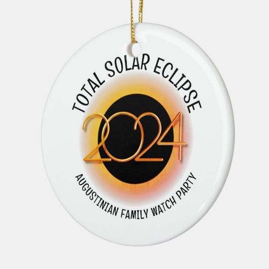 Anpassbar 2024 INSGESAMT SOLAR ECLIPSE Keramik Ornament (Links)