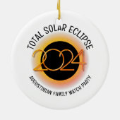 Anpassbar 2024 INSGESAMT SOLAR ECLIPSE Keramik Ornament (Hinten)