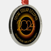 Anpassbar 2024 INSGESAMT SOLAR ECLIPSE Ornament Aus Metall (Rechts)