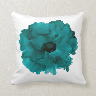 Anpassbar!! Aquamarine, blumenbemalte Nelke Kissen