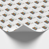 Anpassbar, Baby Boy Taufe Noah's Ark Geschenkpapier (Ecke)