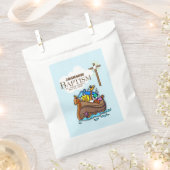 Anpassbar, Baby Boy Taufe Noah's Ark Geschenktütchen (Ausgeschnitten)