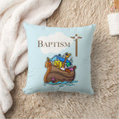 Anpassbar, Baby Boy Taufe Noah's Ark Kissen (Decke)